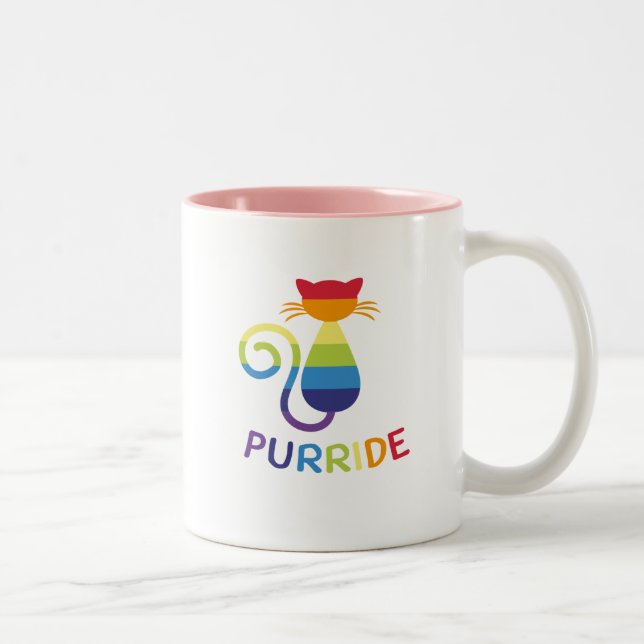 Lgbt Purride homosexuelle lesbische Zweifarbige Tasse (Rechts)