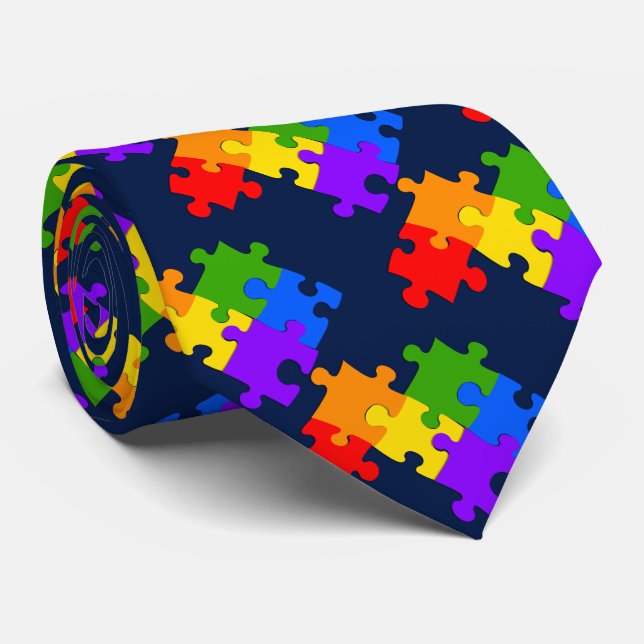 LGBT-Puzzle Krawatte (Gerollt)