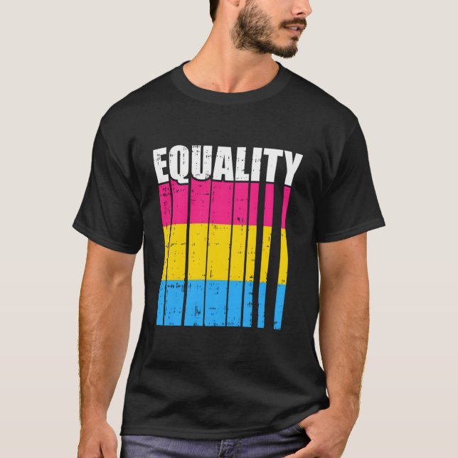 Lgbt-Q Equality Panual Lgbt-Q Ally Rainbow Flag T-Shirt (Vorderseite)