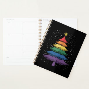 LGBT-Q Pride-Weihnachtsbaum-Pyjama-Regenbogenflagg Planer