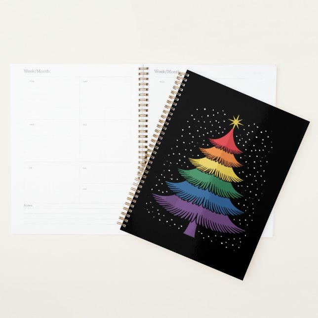 LGBT-Q Pride-Weihnachtsbaum-Pyjama-Regenbogenflagg Planer (Anzeige)