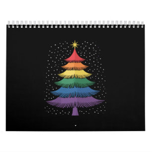 LGBT-Q-Weihnachtsbaum-Pyjama-Regenbogenflagge Kalender