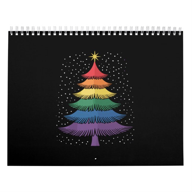 LGBT-Q-Weihnachtsbaum-Pyjama-Regenbogenflagge Kalender (Titelbild)
