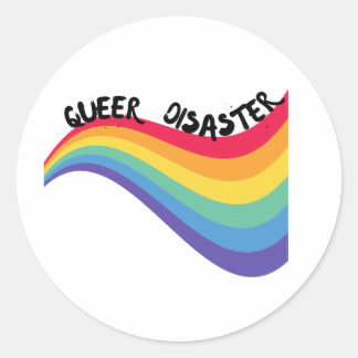 LGBT, queer Desaster, Monat Runder Aufkleber