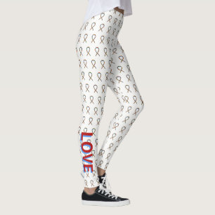 LGBT Rainbow Awareness Ribbon Custom Leggings