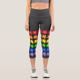 LGBT Rainbow Blume Gay Pride Freiheit und Gleichhe Capri Leggings