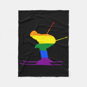 LGbt Rainbow Flag Skifahren Ski Gay Pride Liebe Fleecedecke