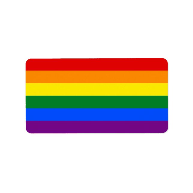 LGBT Rainbow Gay Pride Flag Adressaufkleber (Vorne)