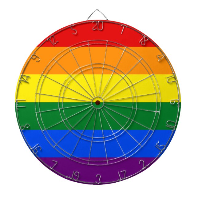 LGBT Rainbow Gay Pride Flag Dartscheibe (vorne)