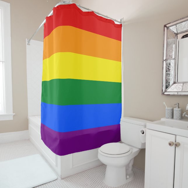 LGBT Rainbow Gay Pride Flag Duschvorhang (Beispiel)