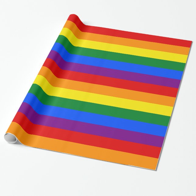 LGBT Rainbow Gay Pride Flag Geschenkpapier (Ungerollt)