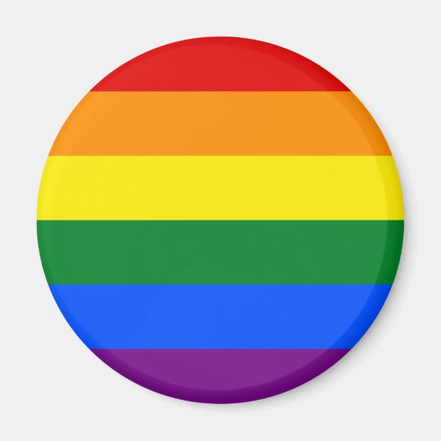 LGBT Rainbow Gay Pride Flag Magnet (Vorne)
