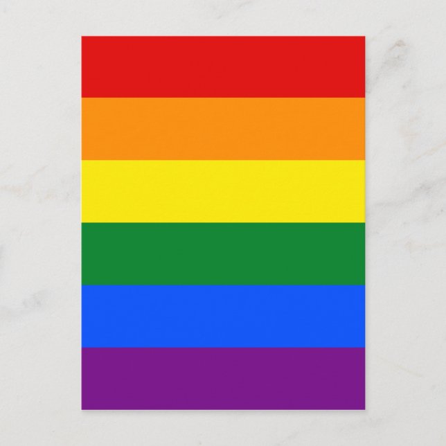 LGBT Rainbow Gay Pride Flag Postkarte (Vorderseite)
