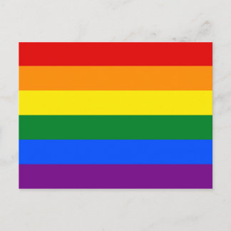LGBT Rainbow Gay Pride Flag Postkarte