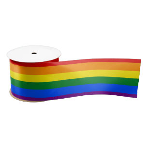 LGBT Rainbow Gay Pride Flag Satinband