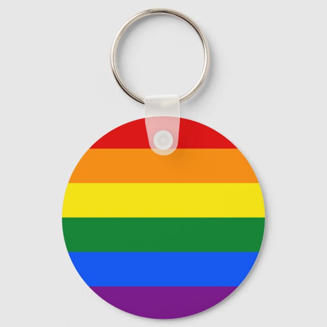 LGBT Rainbow Gay Pride Flag Schlüsselanhänger (Vorderseite)