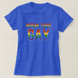 LGBT Rainbow Glitzer Geboren T-Shirt