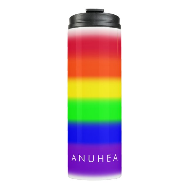 LGBT-RAINBOW IN NIEDERFARBEN THERMOSBECHER (Vorderseite)