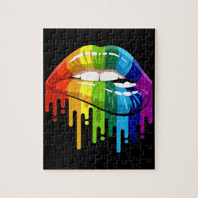LGBT Rainbow Lip Gay Pride (Vertikal)
