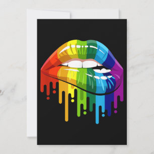 LGBT Rainbow Lip Gay Pride Einladung