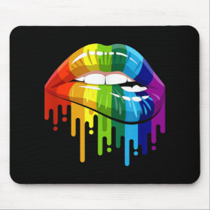 LGBT Rainbow Lip Gay Pride Mousepad