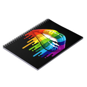 LGBT Rainbow Lip Gay Pride Notizblock