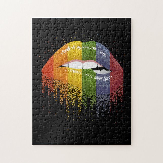 LGBT Rainbow Lips Prip - Homosexuell, lesbisch (Vertikal)