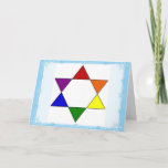LGBT Rainbow Pride Jewish Star Chanukah Card Feiertagskarte<br><div class="desc">wünsche euren Lieben alles Gute auf Chanukah und immer!!</div>
