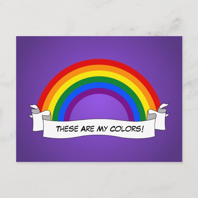 LGBT Rainbow pride Postcard Postkarte (Vorderseite)