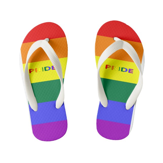 LGBT Rainbow Prilag Kids Flip Flops (Fußbett)