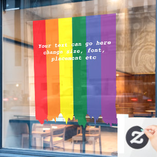 LGBT Rainbow Prip Dripping Paint Personalisiert Fensteraufkleber