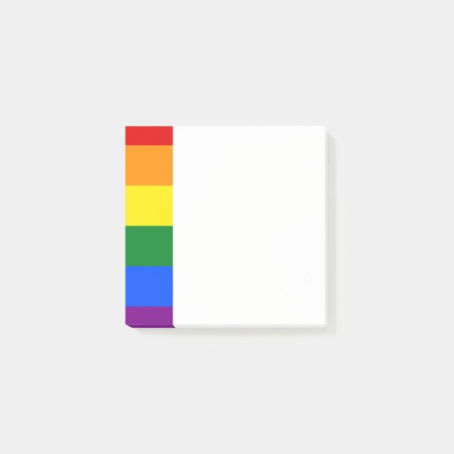 LGBT-Rainbow-Streifen Postit-Anmerkungen Post-it Klebezettel (Vorderseite)