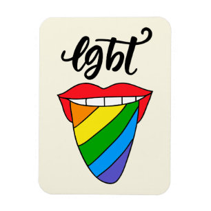 LGBT-Rainbow-Zunge Magnet