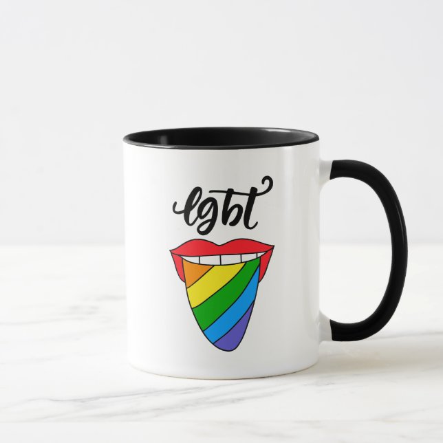LGBT-Rainbow-Zunge Tasse (Rechts)