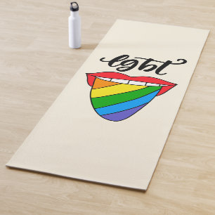 LGBT-Rainbow-Zunge Yogamatte