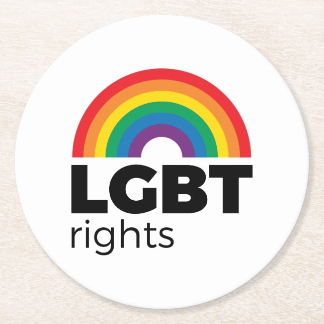 LGBT-Rechte Runder Pappuntersetzer (Vorderseite)