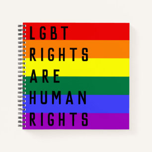LGBT-Rechte sind die Fahne der Menschenrechte Notizbuch