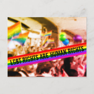 LGBT-Rechte sind Menschenrechts-Stolperparade Postkarte