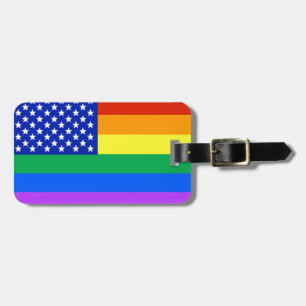 LGBT Regenbogen-amerikanische Flagge Gepäckanhänger