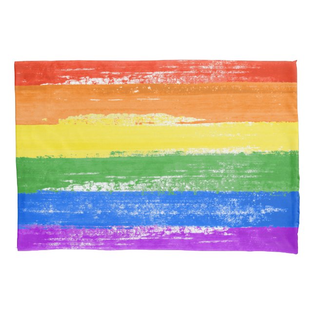 LGBT REGENBOGEN-FLAGGEN-FARBE KISSENBEZUG (Vorderseite)