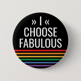 LGBT Regenbogen gestreift schwarzes individuelles Button