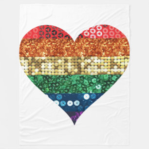 lgbt regenbogen-herzdecke fleecedecke