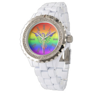 LGBT-Regenbogen - Phoenix, Prägung Armbanduhr