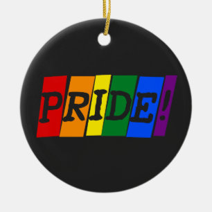 LGBT-Regenbogen-Stolz Keramik-Ornament Keramik Ornament