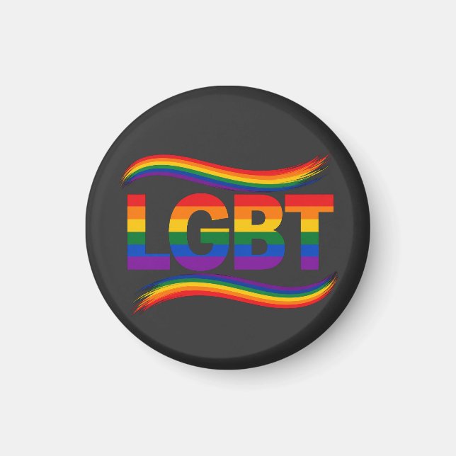 LGBT Regenbogen-Stolz Magnet (Vorne)