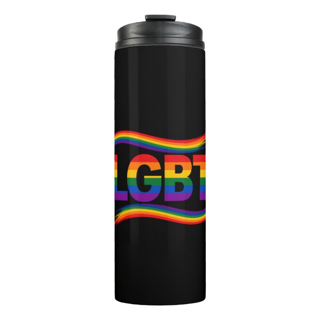 LGBT Regenbogen-Stolz Thermosbecher (Vorderseite)