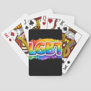 LGBT-Regenbogen-Typografie Spielkarten