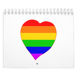 LGBT-Regenbogenfarben Herz Kalender