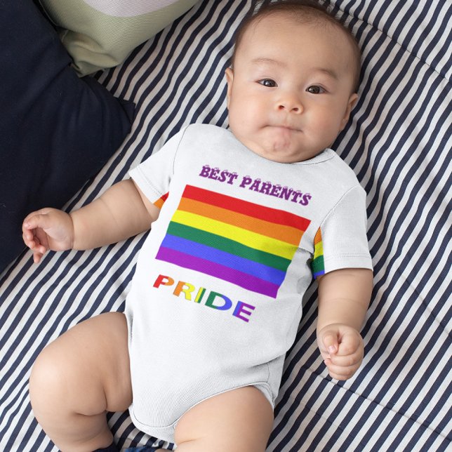 LGBT-Regenbogenflagge Baby Strampler (LGBT Pride Rainbow Flag Baby Bodysuit)