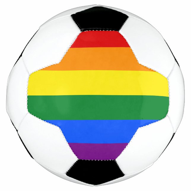 LGBT-Regenbogenflagge Fußball (Vorderseite)